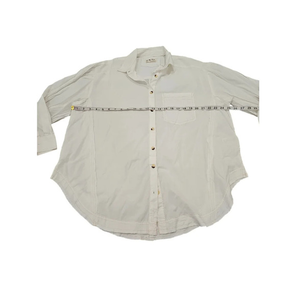 Free People Happy Hour Solid Poplin Top Sz S - Picture 11 of 13